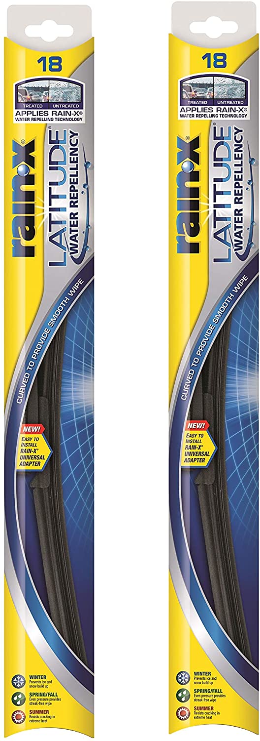Rain-X Latitude Water Repellency Wiper Blade, 18" - 2 Pack